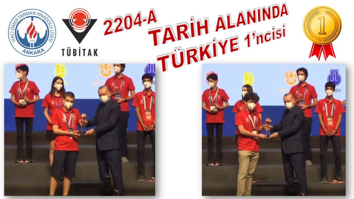 Öğrencilerimiz Ödüllerini Cumhurbaşkanımız Sayın Recep Tayyip Erdoğan'ın Elinden Aldılar.